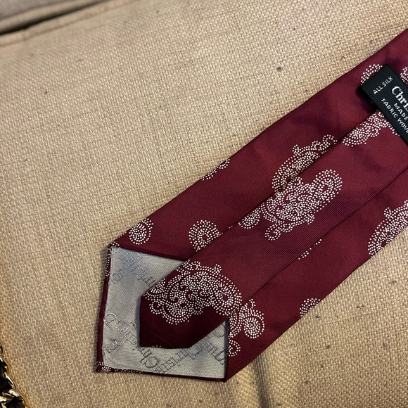 Christian Dior Paisley Print Mens Necktie 👔 - Picture 4 of 9